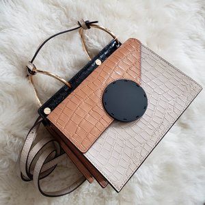 Danse Lente Phoebe Bis Croc Leather Crossbody Bag